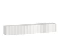HOMCOM Mueble TV Suspendido 140 cm para Televisor 183 cm con 2 Puertas Abatibles 140x25x22 cm Blanco Aosom España