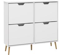 Homcom Mueble Zapatero 95x26x95 cm Blanco
