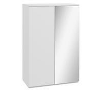 HOMCOM Mueble Zapatero con Espejo para 18 Pares de Zapatos 5 Estantes Ajustables para Recibidor 60x32x95 cm Blanco Aosom España