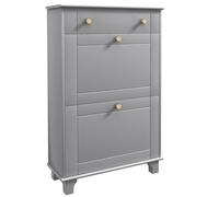HOMCOM Mueble Zapatero Estrecho 2 Cajones Abatibles para 8 Pares Gris