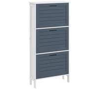 HOMCOM Mueble Zapatero Estrecho Alto, 3 Cajones 53x18x108,5 cm Gris