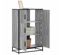 homcom Muebles aparador de Cocina Mueble Comedor Muebles Bar para salonAparador Alto Madera de ingeniería y Metal Gris Sonoma