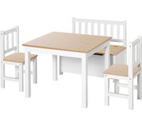 Homcom Muebles infantiles 60x50x48 cm blanco y madera natural