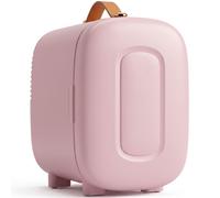 HOMCOM Nevera Pequeña Extrasilenciosa 4L 9V/240V para Enfriar y Calentar Mini Frigorífico 20,3x26,3x28 cm Rosa Palo Aosom España