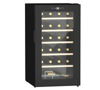Homcom Nevera Vinos 24 Botellas 65l Con Luz Led Interior Pantalla Táctil Negro