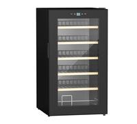 Homcom Nevera Vinos 24 Botellas 65l Con Luz Led Interior Pantalla Táctil Negro