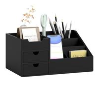 HOMCOM Organizador de Escritorio con 2 Cajones 33x20,5x15,5 cm Negro