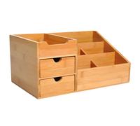 Homcom Organizador de Escritorio Multifuncional de Bambú