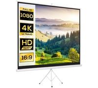 Homcom - Pantalla de proyección 120'' Blanco