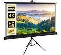 Homcom - Pantalla de proyección 84'' Negro