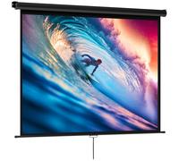 HOMCOM Pantalla de Proyección 84 pulgadas 4:3 - 160° y Montaje Techo/Pared, Negro Aosom España