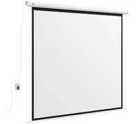 HOMCOM Pantalla de Proyección Formato 1:1 Control Remoto 172x172 cm (96 Pulgadas) Blanco Aosom España