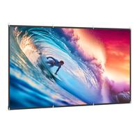 HOMCOM Pantalla de Proyección Manual 120 Pulgadas Formato 16:9 HD 4K/8K para Interior y Exterior Blanco