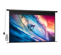 HOMCOM Pantalla de proyección motorizada 120 pulgadas, 16:9 4K HD, montaje en pared o techo con control remoto, 297x8x183cm