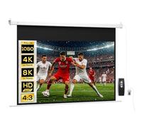HOMCOM Pantalla de proyector 212x150cm 84" 16:9 Eléctrica con Mando