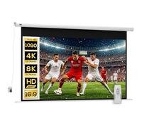 HOMCOM Pantalla de proyector 221x125cm 100" 16:9 HD 4K Motorizada