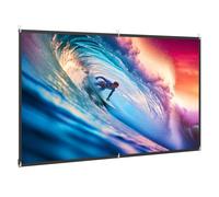 HOMCOM Pantalla de Proyector Manual 100 Pulgadas Formato 16:9 Blanco | Pantalla de Proyección, HD 4K/8K, Tela Lavable, para Interior y Exterior, Eventos Deportivos, Cine en Casa, Oficina, Patio