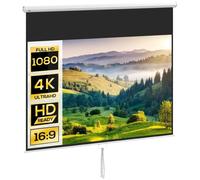 Homcom Pantalla De Proyector Manual 120 Pulgadas Formato 16:9 266x149 Cm Blanco