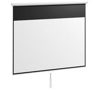 HOMCOM Pantalla de Proyector Manual 120 Pulgadas Formato 16:9 266x149 cm Blanco