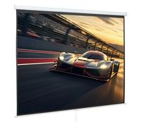 HOMCOM Pantalla de Proyector Manual 120 Pulgadas 4:3/16:9 244x183cm Blanco