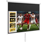 HOMCOM Pantalla de Proyector Manual 80 Pulgadas 16:9 172x96 cm Blanco