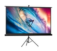 Homcom Pantalla De Proyector Manual Con Soporte 100 Pulgadas 221x124 Cm Negro