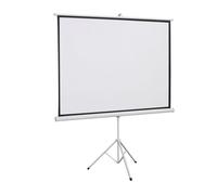 HOMCOM Pantalla de Proyección Manual Plegable 84 Pulgadas 4:3 Altura Ajustable para Cine en Casa 171x128 cm Blanco Aosom España