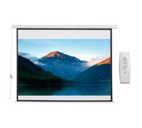 HOMCOM Pantalla del Proyector Eléctrica Portátil para Proyección Motorizada 84" 4:3 con Control Remoto Cine en Casa Presentaciones Aosom España