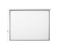 HOMCOM Pantalla para Proyector Eléctrica 120 Pulgadas Formato 4:3 con Mando a Distancia 244x183 cm Blanco Aosom España