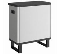 HOMCOM Papelera Automática con Sensor 54L 3 Compartimentos Acero Inoxidable Plata