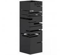 HOMCOM Paragüero Metálico con Bandeja de Goteo y 4 Ganchos, 15,5x15,5x49 cm, Negro Aosom España