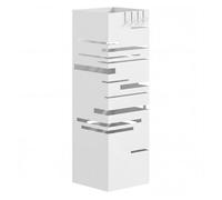 HOMCOM Paragüero Metálico con 4 Ganchos 15,5x15,5x49 cm Blanco