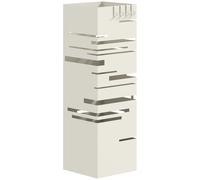 HOMCOM Paragüero Paragüero Autoportante Cuadrado de Metal, 15,5x15,5x49 cm Beige Aosom España