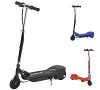 HOMCOM Patinete Eléctrico Niño 7-14 Años E-Scooter Plegable Manillar Ajustable 12km/h Batería Recargable 12V Monopatín 120W Carga 50kg Rojo
