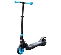 HOMCOM Patinete Eléctrico para Niños de +6 Años Scooter Eléctrico Plegable con Altura Ajustable 71x36,5x75-80 cm Azul