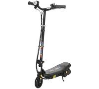 HOMCOM Patinete Eléctrico para Niños de 7-14 Años Plegable con Faro LED Rueda y Freno Velocidad Máxima de 12 km/h Negro