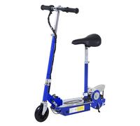 HomCom Patinete Eléctrico Scooter Plegable con Manillar y Asiento Ajustable - Color Azul - 81.5x37x96cm Aosom España