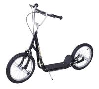 Homcom Patinete Infantil con Manillar Ajustable Negro