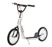 HOMCOM Patinete para Niños +5 Años 139x58x90-96 cm Blanco