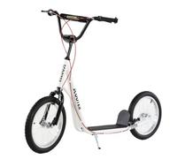 Homcom - Patinete Ajustable Para Niños Blanco HomCom