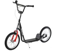 HOMCOM Patinete para niños con freno ajustable en altura Construcción ligera Negro