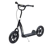 HOMCOM Patinete para Niños de 5-12 Años Scooter 120x52x80-88 cm Negro