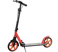 HOMCOM Patinete Plegable para Adultos y Niños de +14 Años Scooter con Manillar Ajustable 91,5x36,5x91-104 cm Rojo