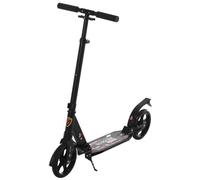 HOMCOM Patinete Plegable Scooter con Manillar Altura Ajustable Patinete para Adultos y Niños (más de 14 años) Tipo Monopatín con Freno Grandes Ruedas Carga 100kg