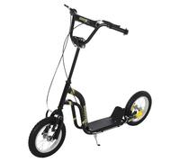 HOMCOM Patinete Scooter para Niños de más de 5 Años con Ruedas Manillar Ajustable 2 Frenos Controlados por Manillar 120x58x85-95 cm Aosom España