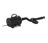 HOMCOM PawHut Secador de Pelo para Perros 2800W Soplador de Agua para Mascotas con Temperatura y Velocidad del Viento Ajustable 3 Boquillas Tubo Flexible 2,5 m y Asa Portátil 40x16x20 cm Negro