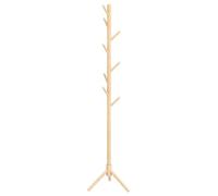 HOMCOM Perchero de Pie con 8 Ganchos Forma de Árbol 40x40x165 cm Natural | Perchero para Ropa de Madera, para Colgar Bolsas, Forma de Árbol, para Pasillo Entrada Dormitorio
