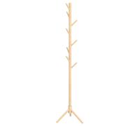 HOMCOM Perchero de Pie Madera Forma de Árbol 8 Ganchos para Colgar Ropa Bolsos Pasillo Entrada 40x40x165 cm Natural Aosom España