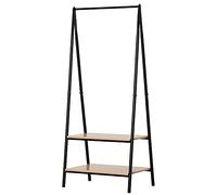 HOMCOM Perchero de Ropa Burro de Pie 2 Estantes 64x42,5x149 cm Negro