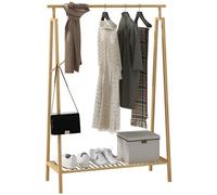 HOMCOM - Perchero para ropa de bambú (110 x 42 x 152 cm)